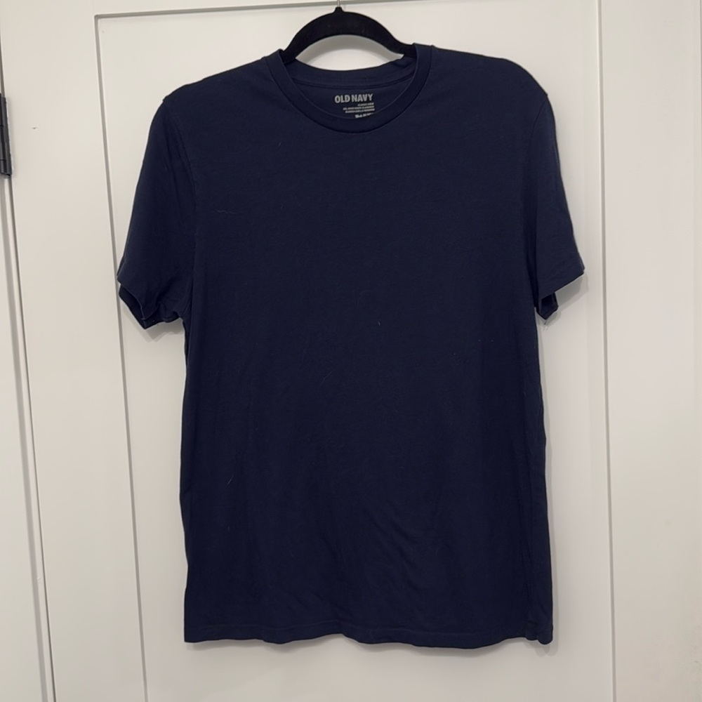 Navy blue short sleeved tee shirt